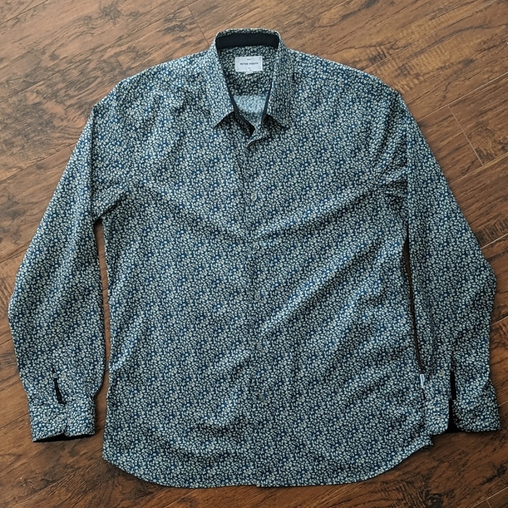 Peter Werth | Blue/Cream | Floral Shirt